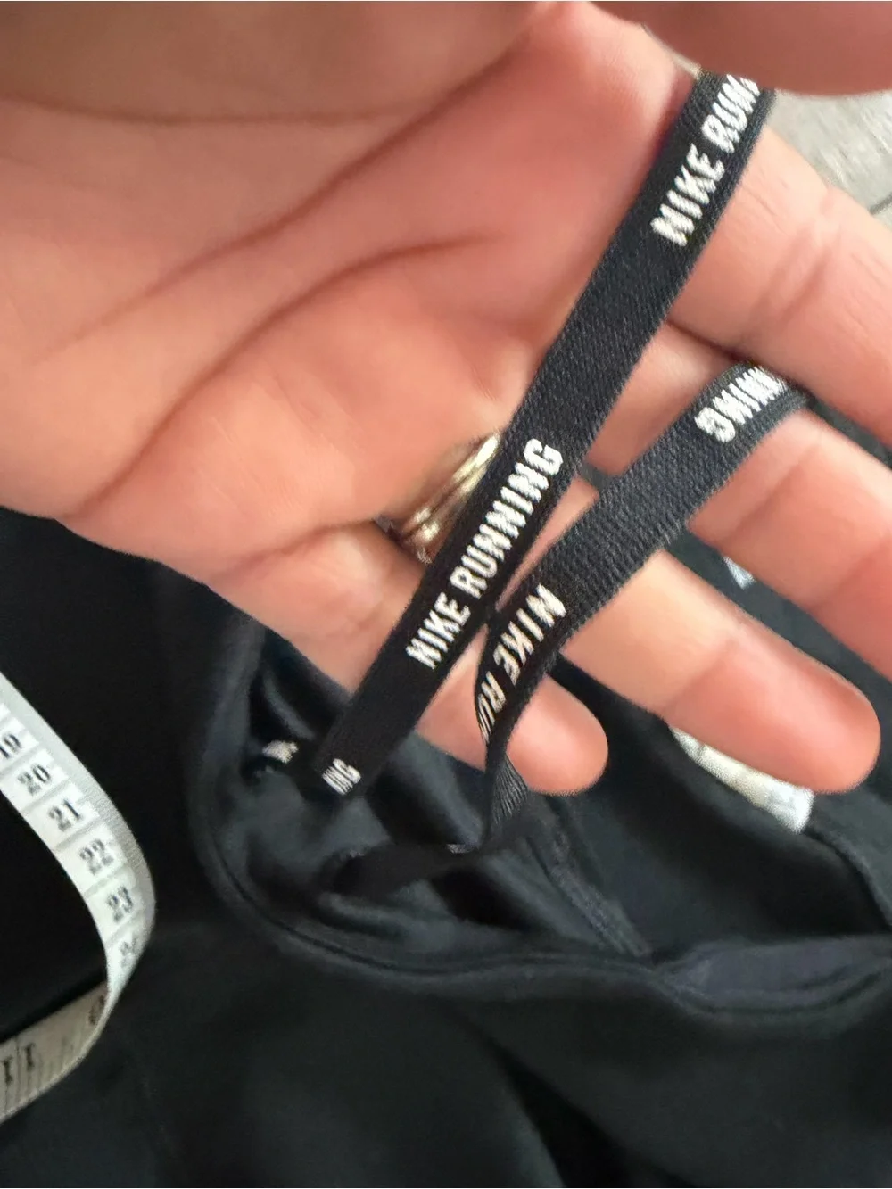 Nike Black Leggings with Gray Reflective Side Panels